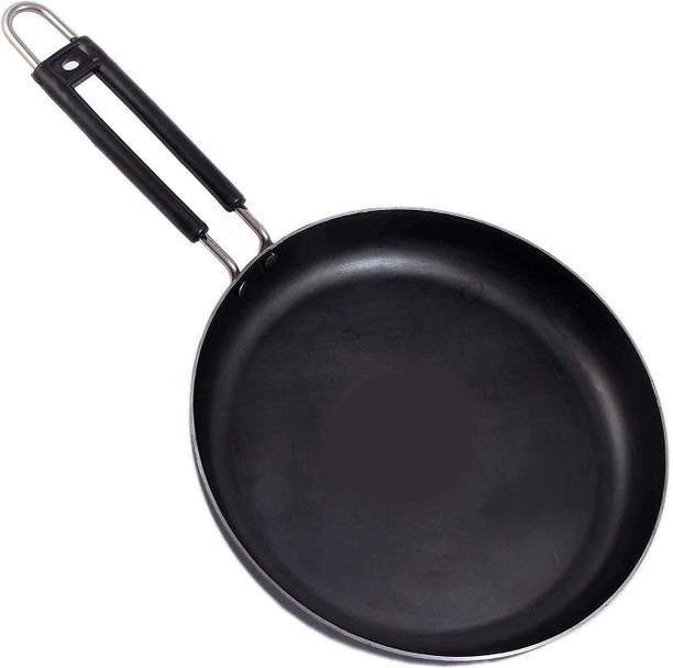 Koilakh Devi Enterprises Stovetop Compatible tava Concave Pan 20 cm diameter with Lid 1 L capacity