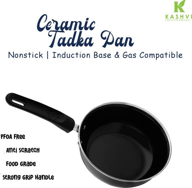 Kashvi Best Kitchen Cookware Gift Tadka Pan 12 cm diameter 1 L capacity
