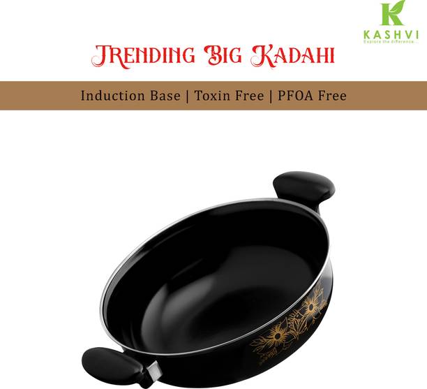 Kashvi Best Kitchen Cookware Gift Kadhai 26 cm diameter 3.5 L capacity