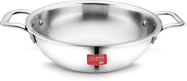 Classic Essentials Triply Kadhai, 3 Layer Stainless Steel Cookware 24 cm