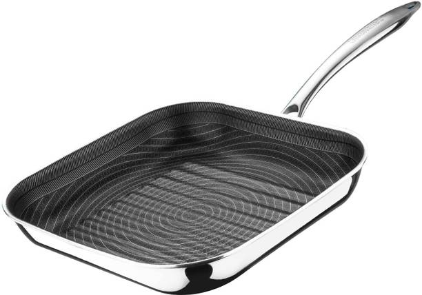 BERGNER Triply Hi-Tech Giro Stainless Steel Non-Stick Grill Pan 24 cm diameter 0 L capacity