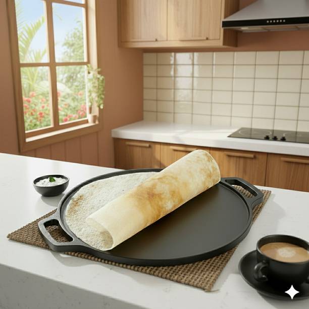 forsel Cast Iron Dosa Tawa 30CM Heavy Duty Naturally ...