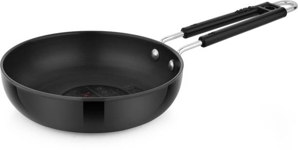 SPC Wrought Aluminium Hard Anodised Frypan 3.5 mm Thickness Aluminium Pan Fry Pan 21 cm diameter 1.2 L capacity