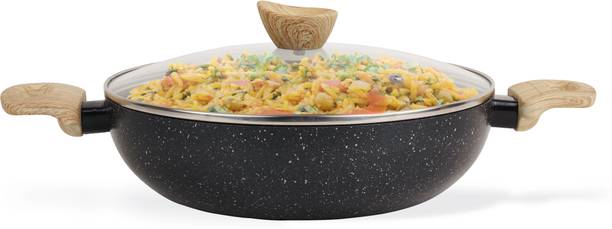 Kreme Venetia Premium 5 Layer Granite Coating Kadhai 26 cm diameter with Lid 2.9 L capacity