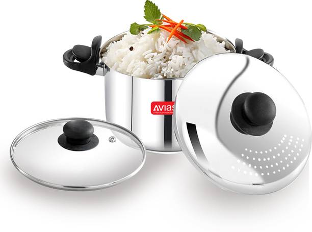 AVIAS Strainer Pot Pot 21 cm diameter 3.7 L capacity with Lid