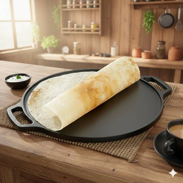 forsel Cast Iron Dosa Tawa 30CM Heavy Duty Naturally ...