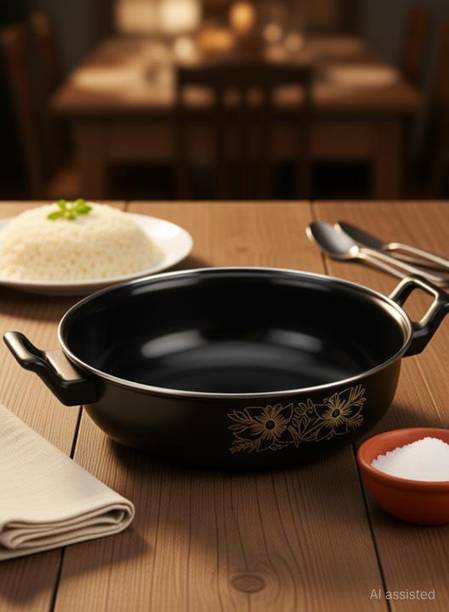 SIWAAN Kadhai 3 ltr Kadhai 28 cm diameter 4 L capacity