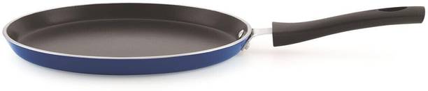 cello Black Platina Triply Stainless Steel Tawa with Stick Handle| Blue Tawa 28 cm diameter