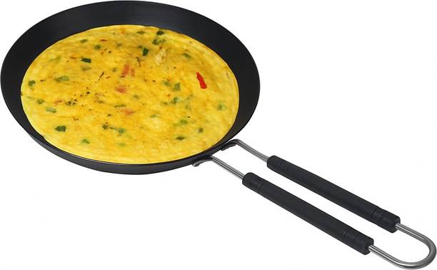 ARUNILA Iron Omelette & Pancake Pan with Cool-Touch Handle Multipurpose Tawa Pancake Pan 20 cm diameter 0.2 L capacity