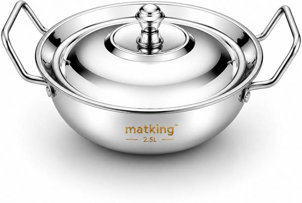 Matking Pot pan_16_01 Kadhai 22 cm diameter with Lid 2.5 L capacity