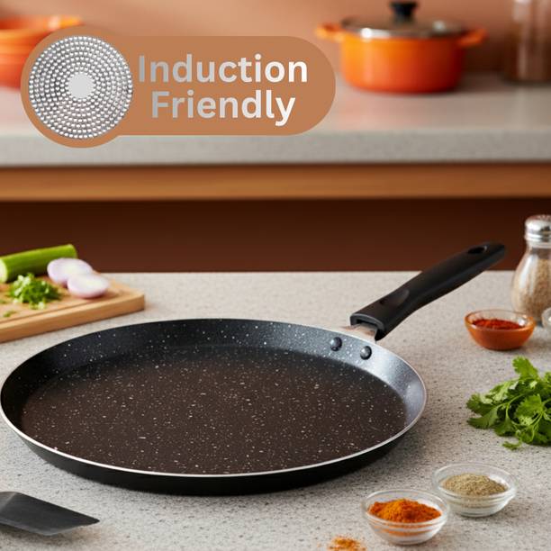 NSVL INDUCTION Non-Stick Dosa Tawa with Handle| Granite Finish | Pfoa Free Tawa 26 cm diameter