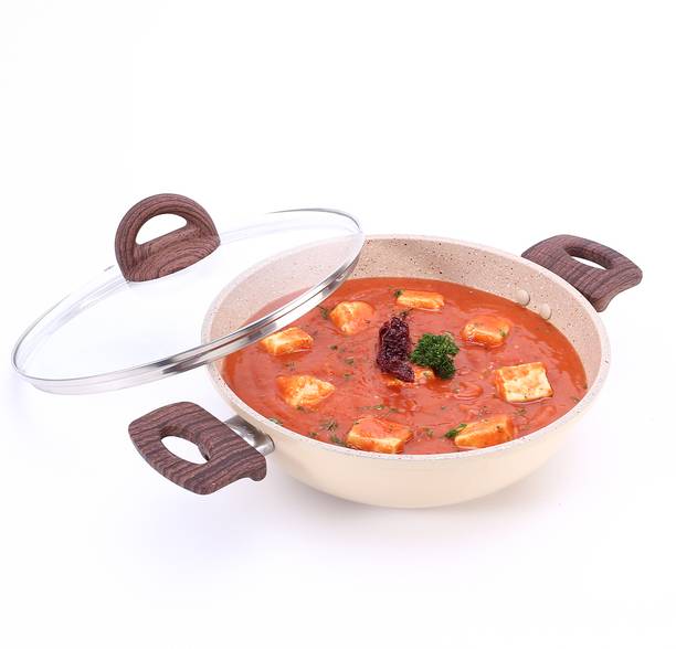 WONDERCHEF Duralife Ivory 24 cm ढक्कन के साथ