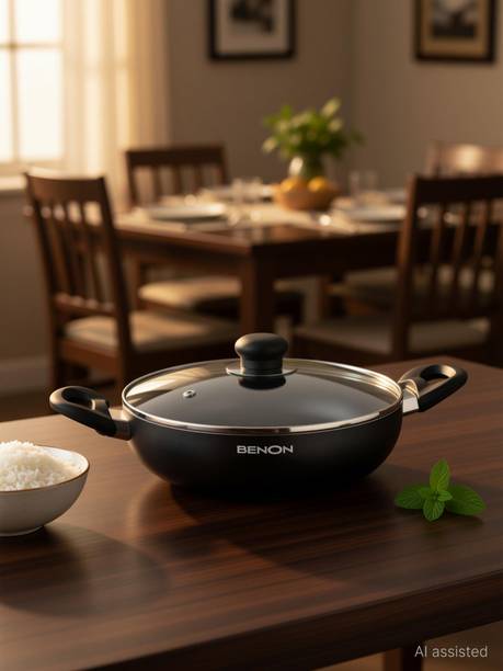 Benon Induction Base Kadhai 24 cm diameter with Lid 1.5 L capacity