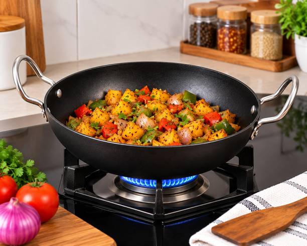 Devyansh Enterprises Classic Iron Kadai 24 cm Kadhai 24 cm diameter 2 L capacity