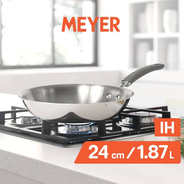 Meyer Trivantage Nickel Free Stainless Steel Triply Cookware Fry Pan 24 cm diameter 1.87 L capacity