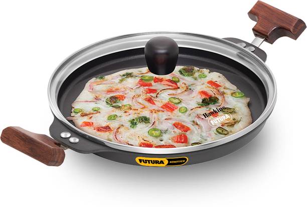 Hawkins Uttapam Pan with Glass Lid (NUP24G) Tawa 24 cm diameter with Lid