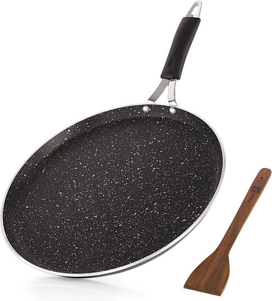iVBOX Ruff & Tuff 4mm-Thick Non-Stick induction Bottom Dosa Tawa 31 cm diameter