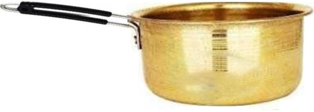 VPSK 1 LIT HEAVY BRASS SAUCEPAN (DIA-18 CM,HEIGHT-9.5 INCH) Pot 18 cm diameter 1 L capacity