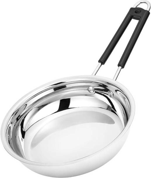 Sanimart Stainless Steel Induction Base Deep Fry Pan Fry Pan 23 cm diameter 2.25 L capacity