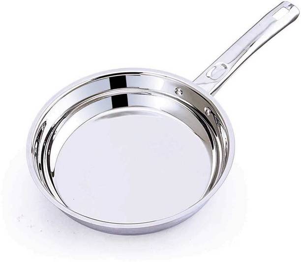 Flipkart SmartBuy Stainless Steel Fry Pan with Sandwich Bottom, 220 mm Fry Pan 22 cm diameter 1.82 L capacity