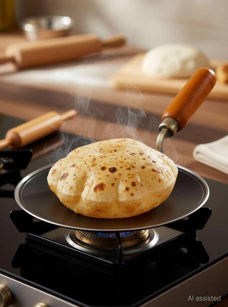 NEW STAR Heavy Duty Pure Katni Iron Tawa (27cm) for Roti, Chapati & Paratha Tawa 27 cm diameter