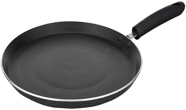 BLAL BLAL Non Stick Dosa Tawa with Handle, 270mm ,Aluminium, Black Flat Pan 27 cm diameter 1.5 L capacity