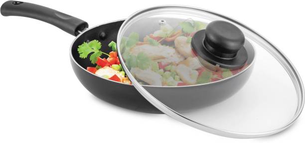 Classic Essentials Allure Frypn with Glass Lid Aluminium Non-Stick Cookware Fry Pan 26 cm diameter with Lid 2.5 L capacity
