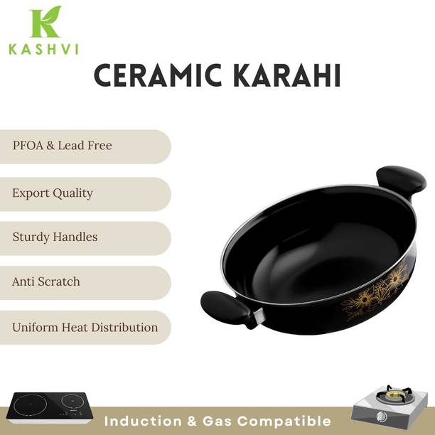 Kashvi Premium Big Kadhai Kadhai 26 cm diameter 3.5 L capacity