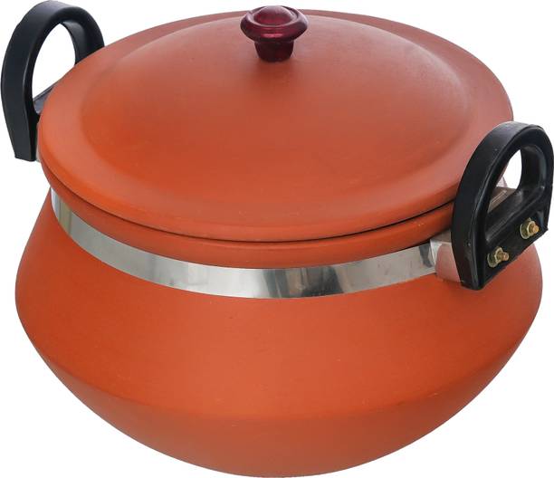 SOMUDEE Clay pot with Lid 3 Liter Terracotta Pot for Sl...