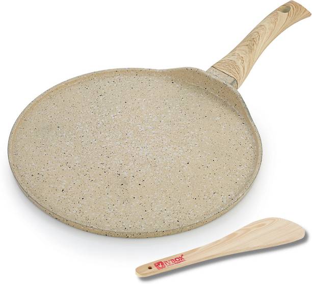 iVBOX indo Die Cast Anti-Bulge 6-Layer Granite Coating 4.5mm Tava Non Stick Flat Dosa Tawa 28 cm diameter