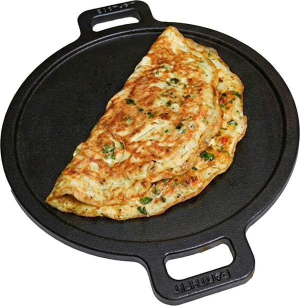 EARTHFIT Tawa for Dosa, Uthappam & Roti , 10" Flat Pre ...