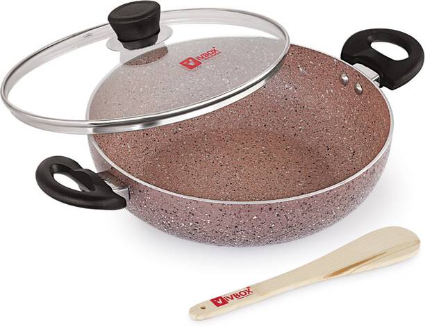 iVBOX Koca-Max-kd24 Kadhai 24 cm diameter with Lid 2.5 L capacity