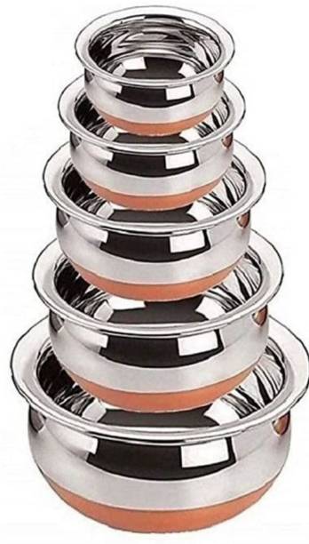 MapleTex Piece Set/Steel Handi Set 5 Piece Set Handi 0.5 L, 0.75 L, 0.85 L, 1 L, 1.5 L
