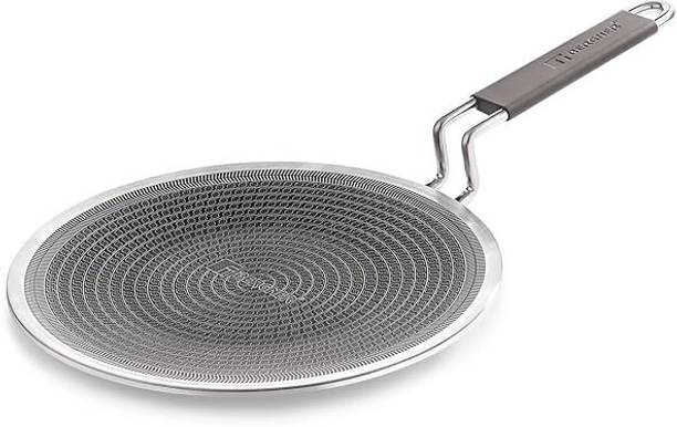 BERGNER Hi-Tech Tri-Ply Stainless Steel 26cm Roti Non-Stick Tawa with Honeycomb Coating| Tawa 26 cm diameter