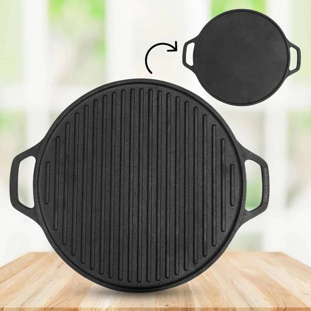 Human Hydro Cast Iron 2 in 1 Grill Tawa/Pan Tawa 30 cm ...