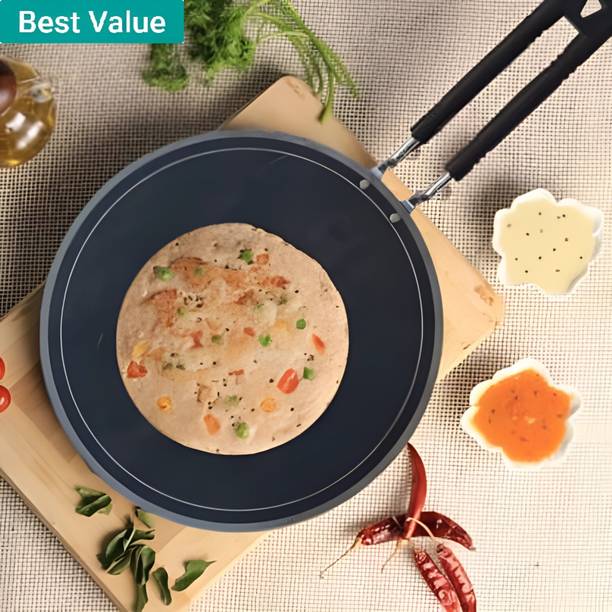 LooksGood 3 mm Thick heavy quality Indian iron Tawas for roti/chapati/paratha etc. (25 cm dia) तवा 25 cm डायमीटर
