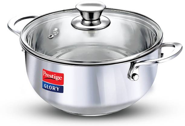 Prestige Glory SS Cookware Kadhai 22 cm diameter with Lid 3.5 L capacity