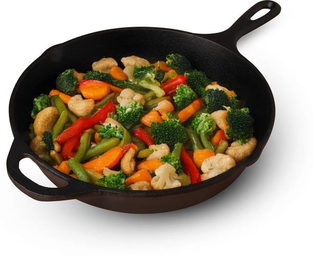 The Indus Valley Premium Pre-seasoned Cast iron Skillet - 10.3 inch Fry Pan 26.2 cm diameter 0 L capacity