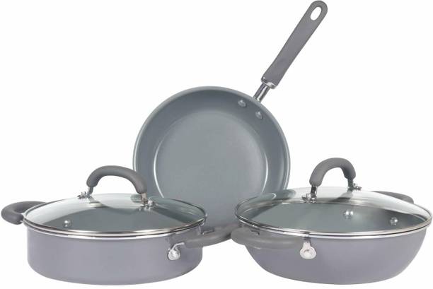 Meyer Anzen Healthy Ceramic Coated Cookware 5-Piece Set Induction Bottom Cookware Set