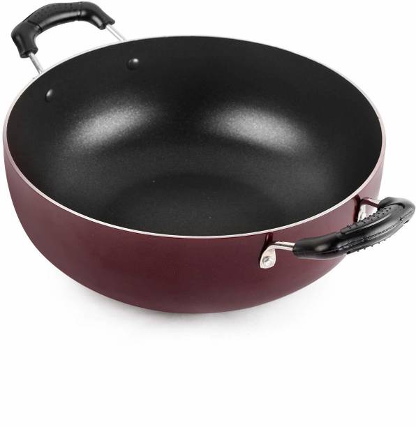 cello Non-Stick Induction Compatible Deep Kadhai without Lid, 3.5 Litre Kadhai 25 cm diameter 3.5 L capacity