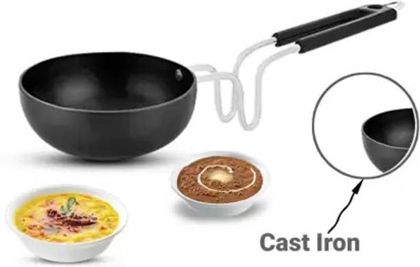 Maharajee Heavy Base Iron Tadka Pan 12 cm diameter 0.5 L capacity
