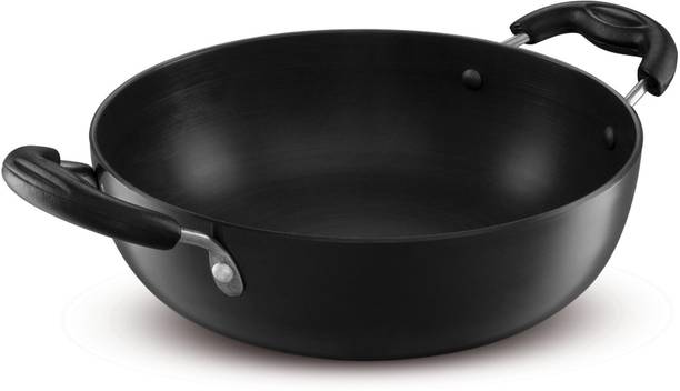 KENT Hard Anodised Kadhai 24 cm diameter 2.8 L capacity
