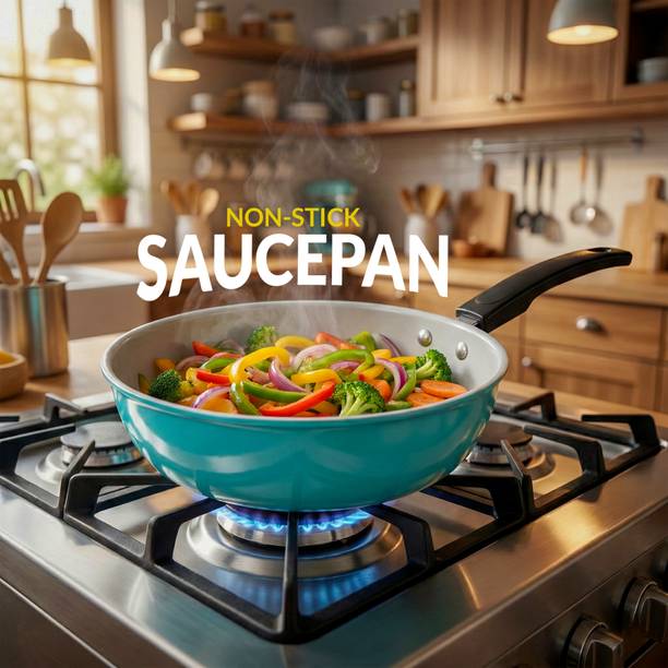 Dozy 20cm Ceramic Non-Stick Induction Saucepan - Teal Blue (Lightweight, 390g) Sauce Pan 20 cm diameter 1 L capacity