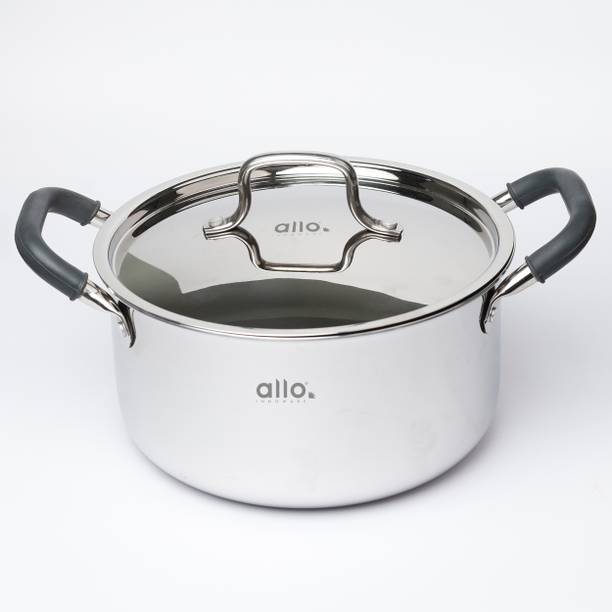 Allo CookSafe TriPly Stainless Steel Naturally Non Stick 4.6 L ढक्कन के साथ