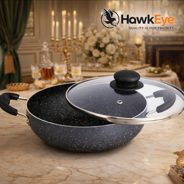 HawkEye Kadhai 24 cm diameter with Lid 2.5 L capacity