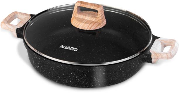 AGARO Kadhai 24 cm diameter with Lid 2.8 L capacity