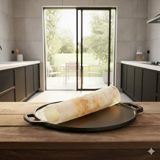 forsel Cast Iron Dosa Tawa 30CM Heavy Duty Naturally ...