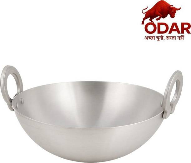 ODAR ODAR Premium Aluminium Deep Kadhai for Cooking | Heavy Gauge Non-Stick Kadai Kadhai 10 cm diameter with Lid 1 L capacity