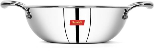 Sumeet Cook Smart TriPly (Steel-Aluminium-Steel - 3 Layers) Kadhai - 1.1 Ltr - 18Cm Kadhai 18 cm diameter 1.1 L capacity