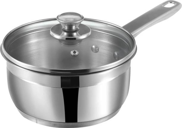 VINOD Two Tone Sauce Pan Tea / milk with lid Sauce Pan 16 cm diameter with Lid 1.5 L capacity